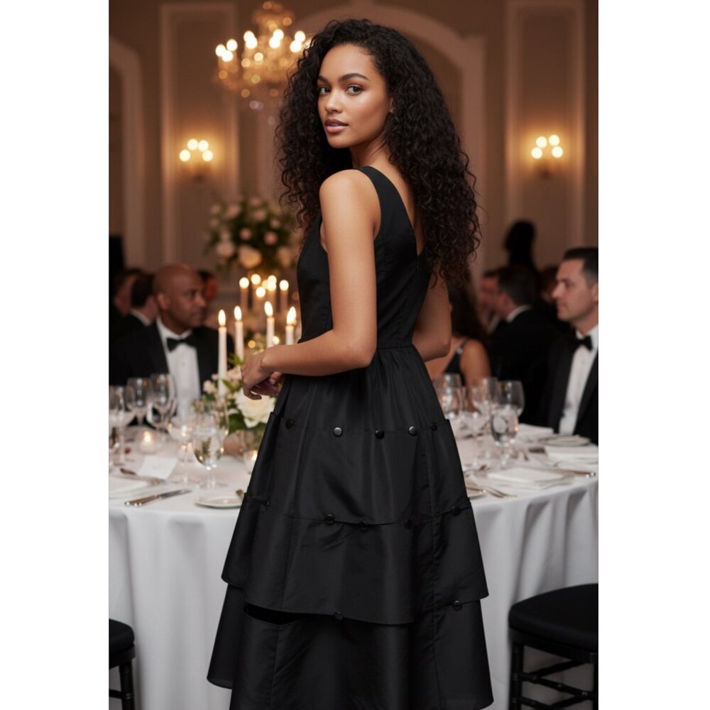 Runway Marc Jacobs Silk Midi Length Dress Size: S  US 4 New - Picture 6 of 12